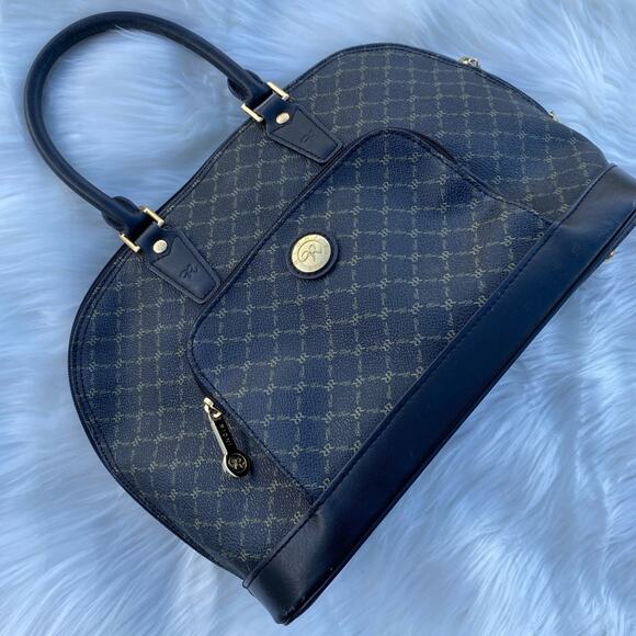Rioni black and gold dome handle bag - Picture 1 of 12